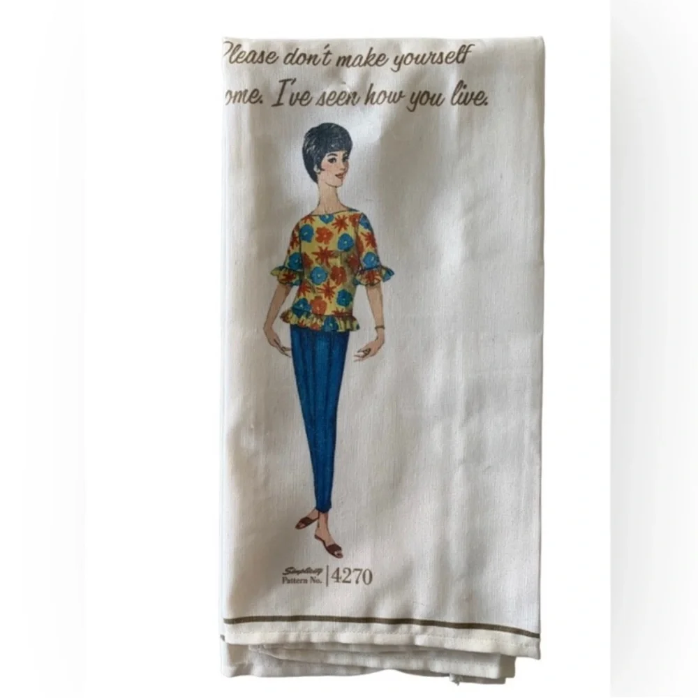 NWT Simplicity Vintage Collection Tea Towel “Please don’t make yourself …